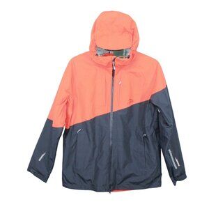 LL Bean Wildcat Waterproof Ski Jacket Cherry Tomato Navy Night Size L